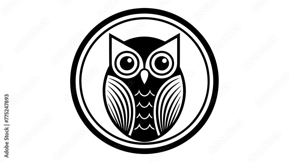 a-owlet-icon-in-circle-logo vector illustration a-owlet-icon-in-circle-logo vector illustration