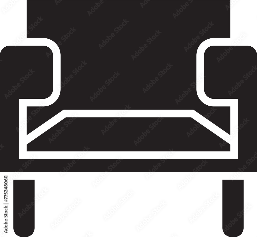 Sofa Glyph Icon Sofa Glyph Icon