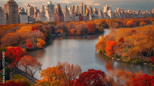 Famous places in New York, Central Park in Autumn