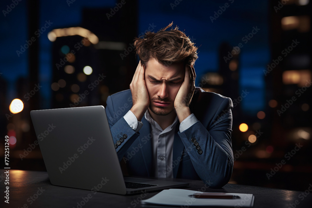 Hard working person in modern interior office programming writing web java script code AI technology generation Hard working person in modern interior office programming writing web java script code AI technology generation