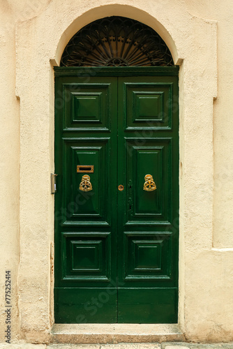 View of old wooden door