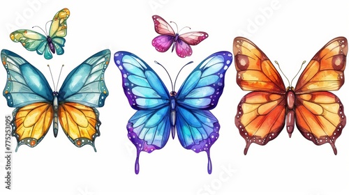 Vibrant Boho-Style Butterfly Pattern Generative AI © Alex