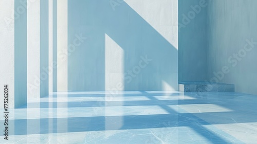 A clean, monotone pastel blue canvas, embodying minimalism with its smooth, uncluttered surface and 