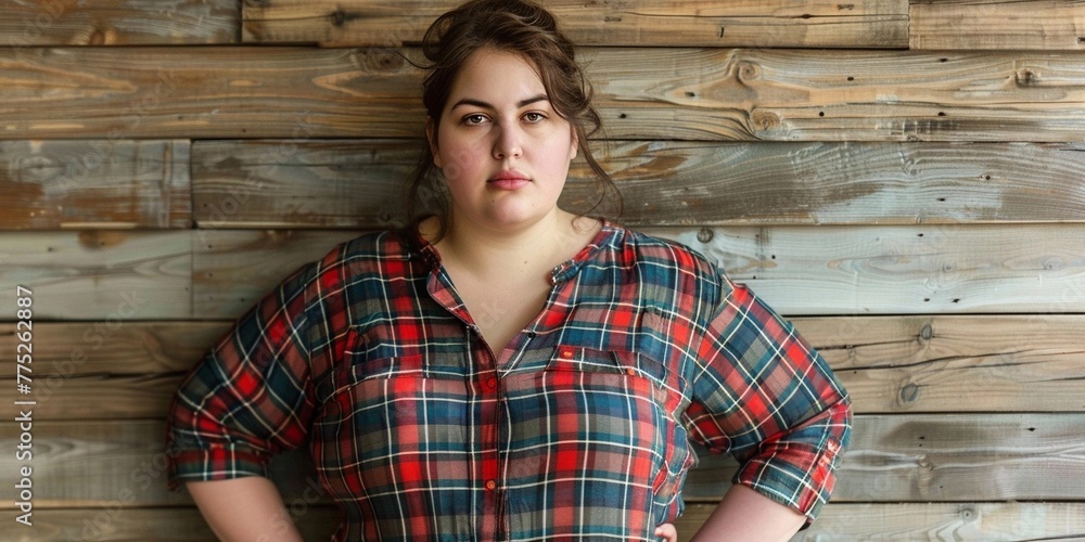 beautiful female model plus size on a simple isolated background beautiful female model plus size on a simple isolated background