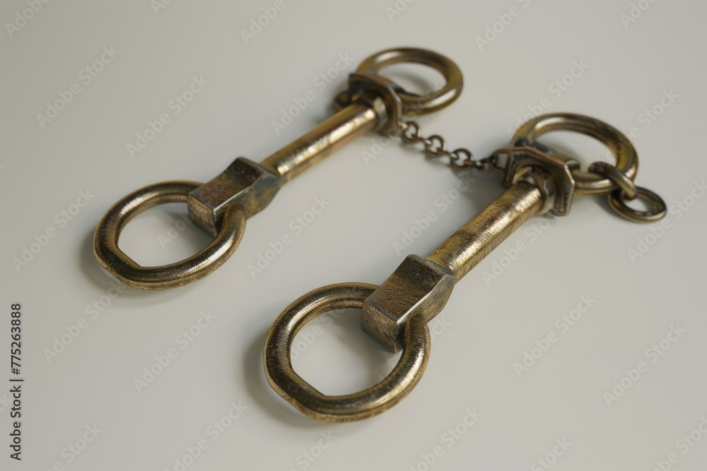 Metal scissors placed on a table, suitable for various projects Metal scissors placed on a table, suitable for various projects