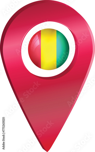Destination pin icon with Guinea flag.Location red map marker Free Download Destination pin icon with Guinea flag.Location red map marker - GFXLoad