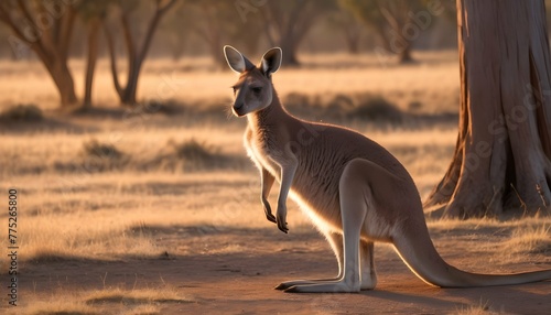 a-kangaroo-with-its-fur-shimmering-in-the-early-mo-upscaled