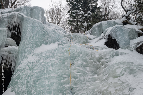 Close-Up of Icefall for Ice Climbing in Rjukan, Norway
