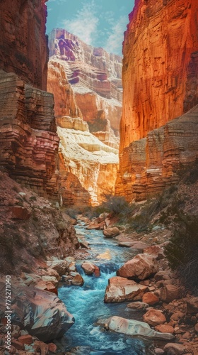 canyon background.