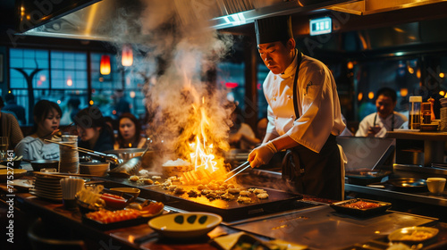 teppanyaki_restaurant_with_its_cook_chief_cooking