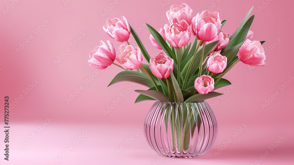 Wonderful Mom inscription with tulips bouquet on table Wonderful Mom inscription with tulips bouquet on table