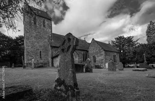 The Holy Cross Church near Ilam in the peak district national park. photo