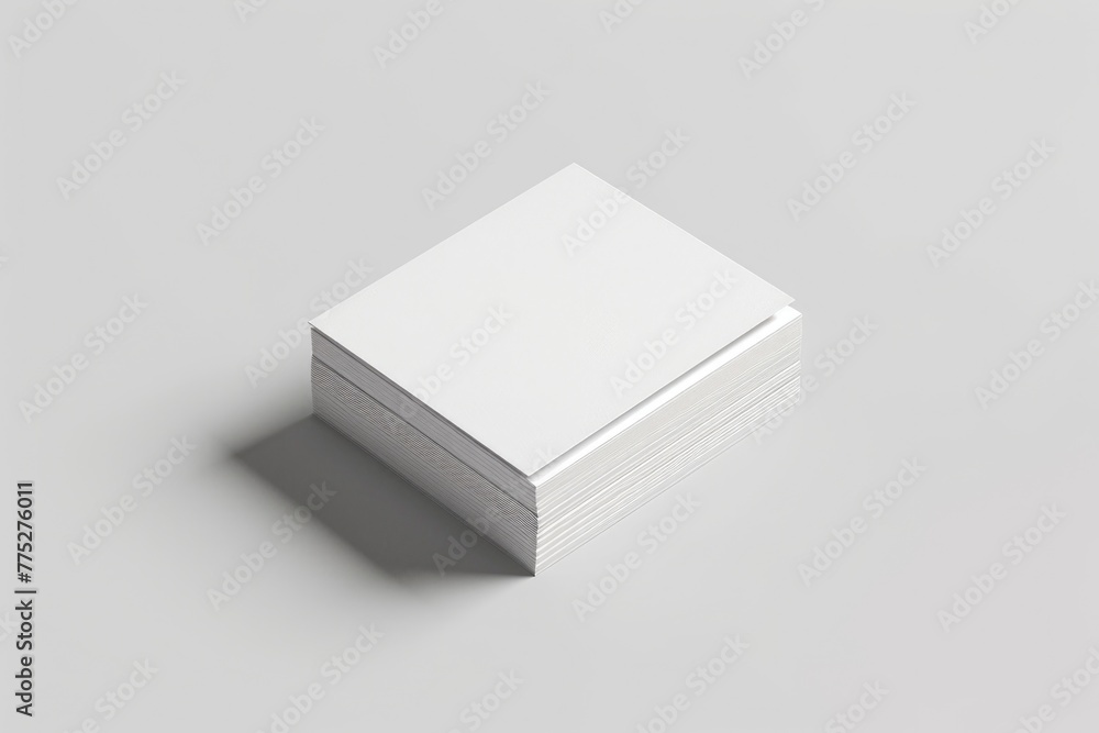 A stack of white business cards ready for networking events or professional use A stack of white business cards ready for networking events or professional use