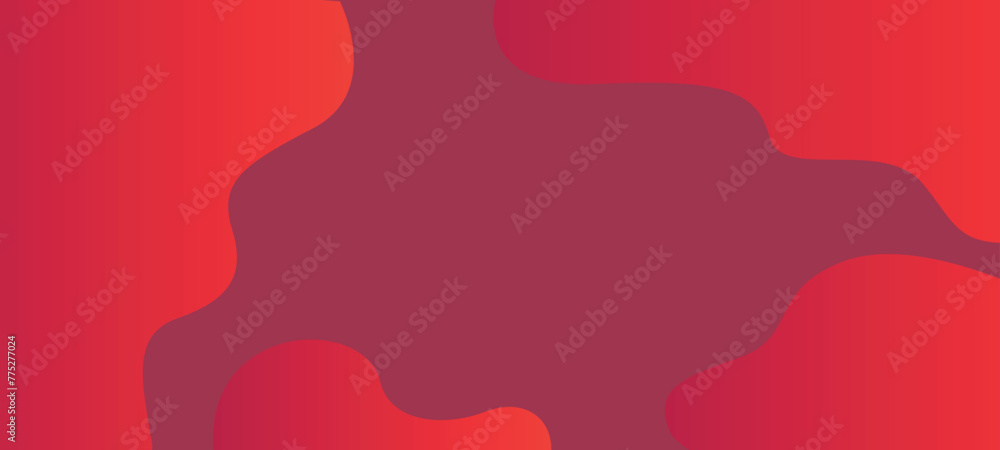 Abstract gradient red wave background. Dynamic shapes composition. 