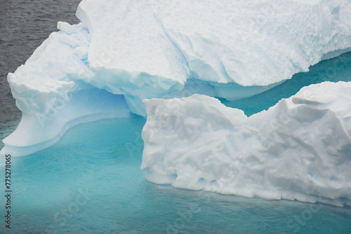 Pristine Iceberg in Arctic Ocean with Vivid Blues