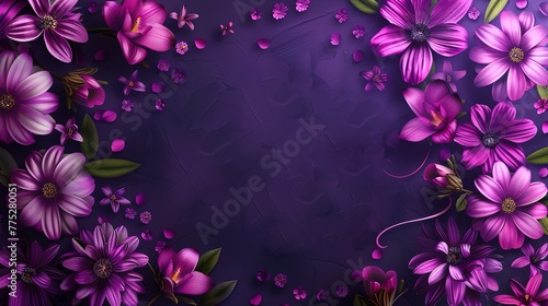 Glorious Happy mothers day blue flower decoration background