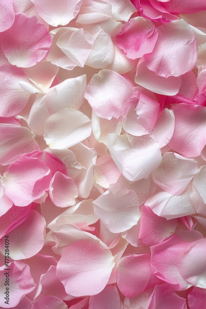A close-up shot of pink and white flower petals. Perfect for nature backgrounds