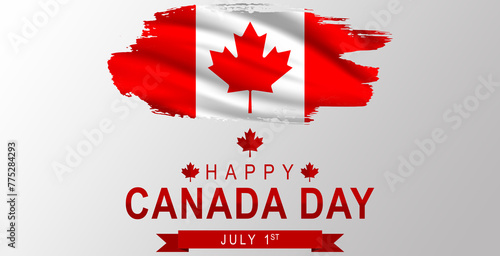 Happy Canada day background or banner design template celebrated in 1 July. Canada independence day background. photo