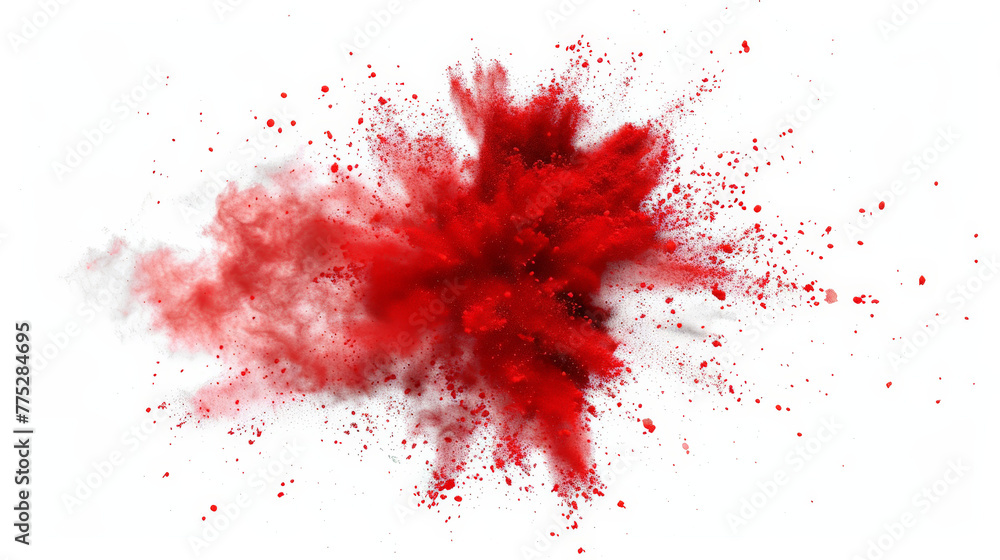 red paint splashes, red smoke red paint splashes, red smoke