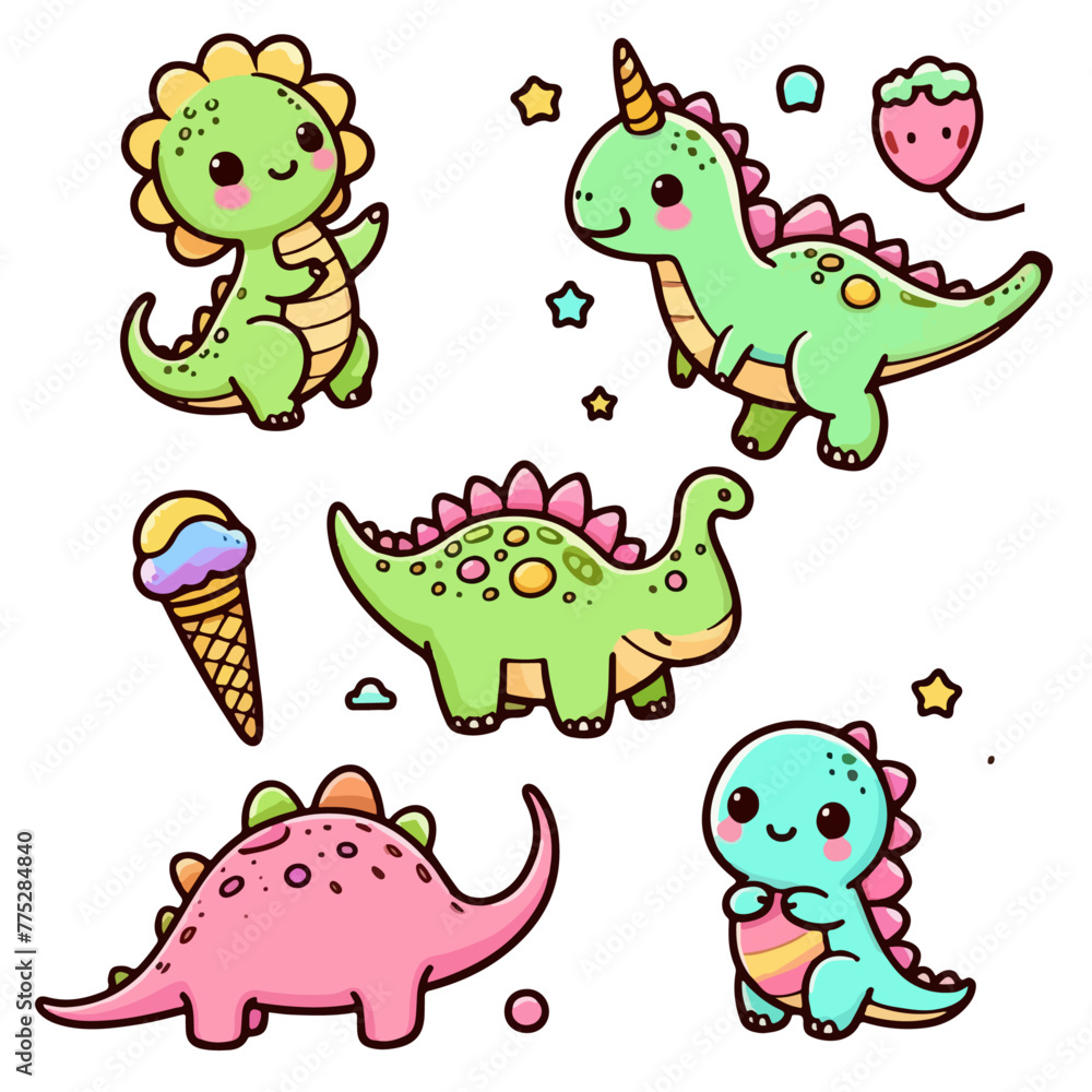 Fototapeta premium Dinosaurus vector icon