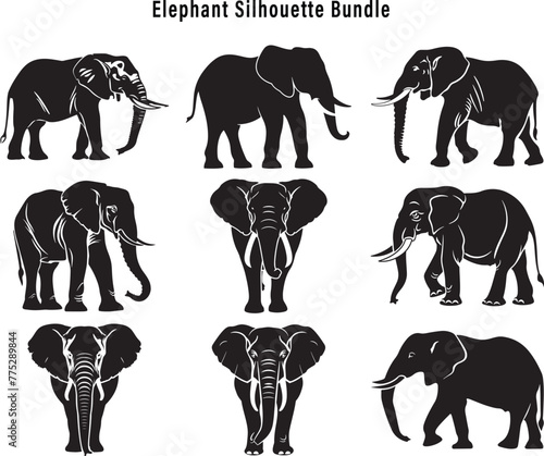 Elephant Silhouette Bundle