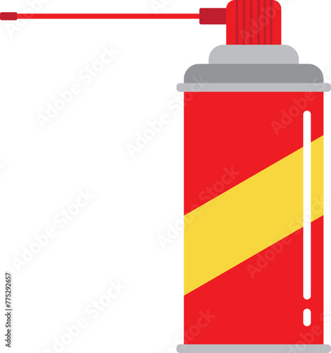 Bug Spray can bottle red simple icon.