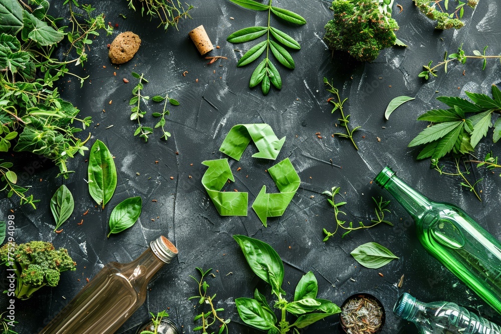 Everyday eco heroes, recycling and plant-based diet Everyday eco heroes, recycling and plant-based diet