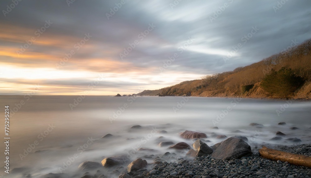 motion blur in nature scene captured with long exposure