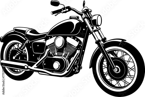 motorcycles chopper negra realista fondo vector illustration 