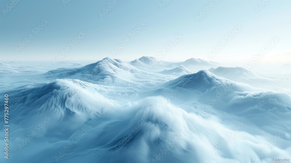 A distant view of cloudy mountains in the foreground and majestic mountain ranges in the background A distant view of cloudy mountains in the foreground and majestic mountain ranges in the background