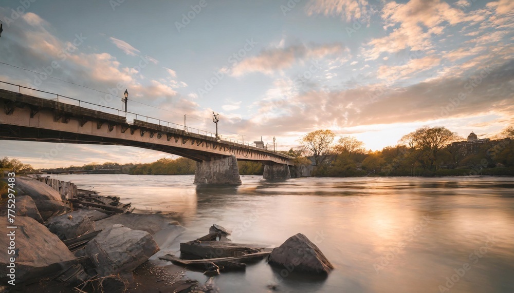 old bridge over the river