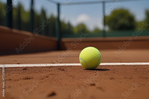 tennis ball on the court © Aizazul