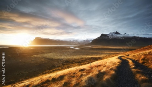 south iceland beautiful nature dramatic landscape color toned
