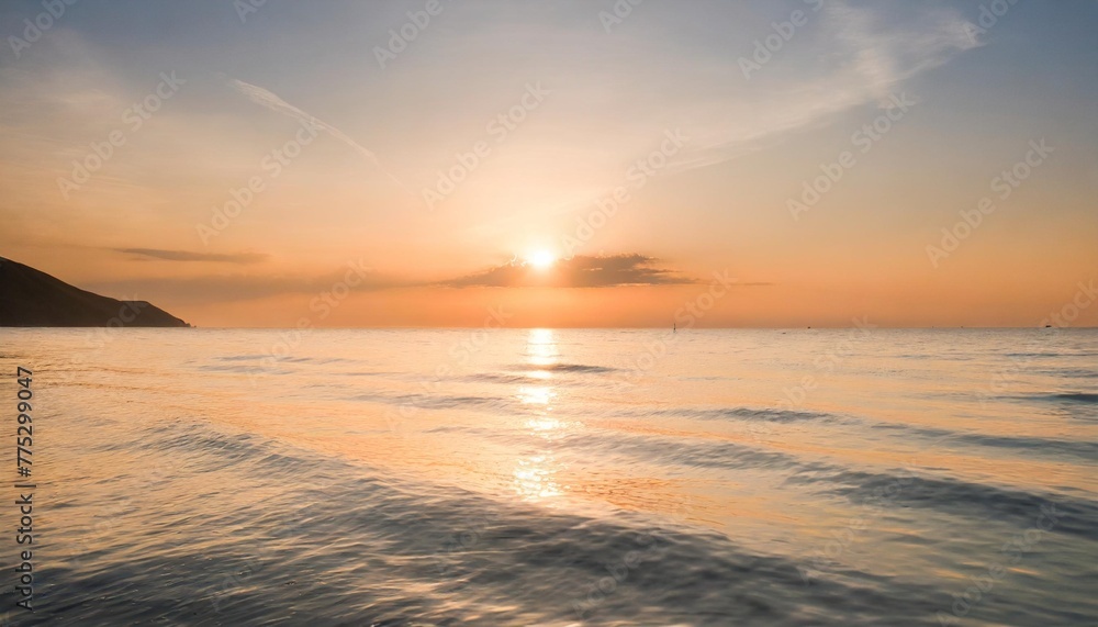 motivational quote start each day with a grateful heart on nature background beautiful sunset at sea horizon with sun reflection on the water