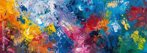 Expressive color play in abstract expressionist art for background