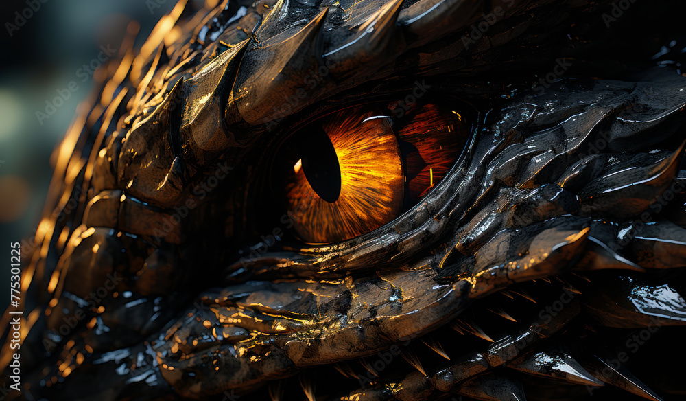 Close-up of dragon's eye.