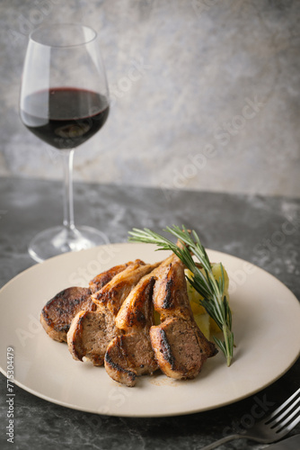 grilled lamb chops with red wine