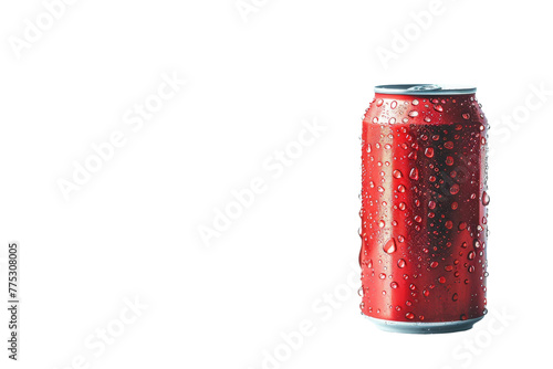Red Soda Can Isolated on Transparent Background