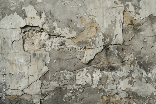 Close up of a wall with peeling paint. Suitable for background use