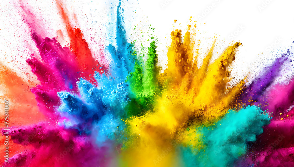 Spectacular Holi Color Powder Burst. A Rainbow Delight.