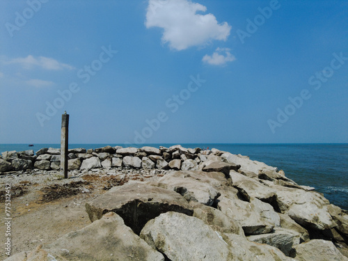 Kerala coastline. Arabian sea. Seascape view