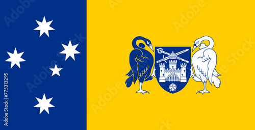 Flag of the Australian Capital Territory. Illustration of Capital Territory Flag photo