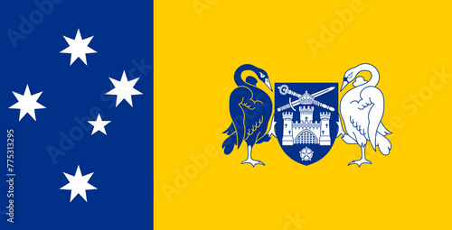 Flag of the Australian Capital Territory. Illustration of Capital Territory Flag