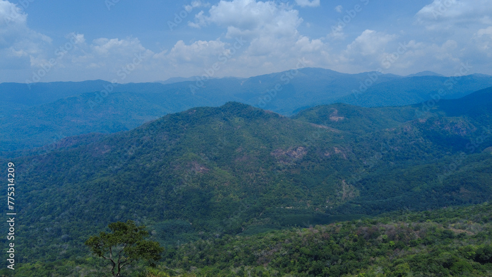 Ponmudi hill station, western ghats mountain range, Thiruvananthapuram, Kerala, landscape view