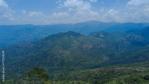 Ponmudi hill station, western ghats mountain range, Thiruvananthapuram, Kerala, landscape view © SISYPHUS_zirix
