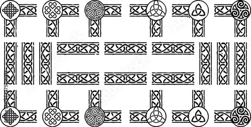 Seamless Celtic Frame Borders and Corners