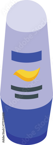 Blue deodorant icon isometric vector. Smell ball package. Beauty care