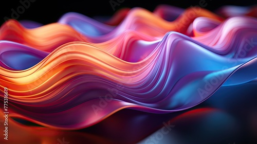 3D wavy abstract background, with sinuous lines intertwining and undulating in a mesmerizing dance, creating a sense of fluidity and motion background
