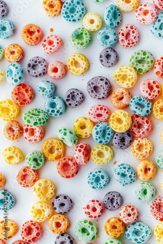 Close up of a bunch of cereal. Perfect for food and nutrition concepts