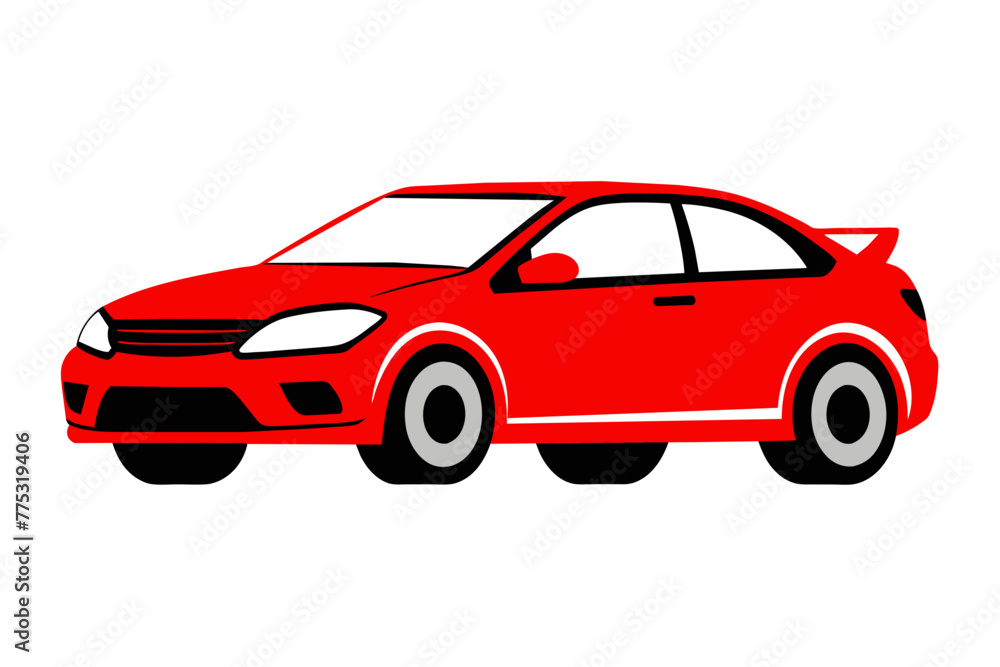 silhouette color image,car white background